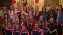 De La Salle camogie club girls at their 2014 Medal Presentation in the Granville Hotel on Sunday 23rd November.